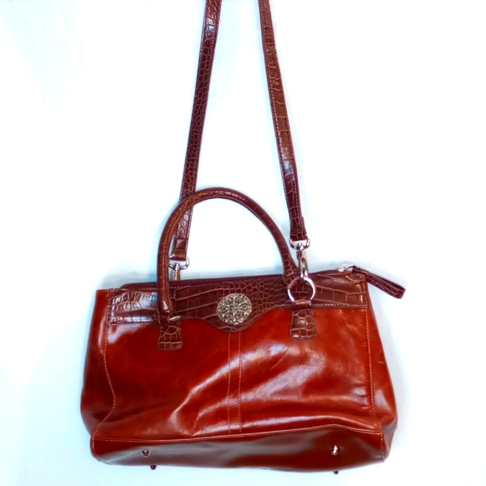 Vintage Gianni Bernini Handbag - Top-Handle Satchel with Detachable Crossbody